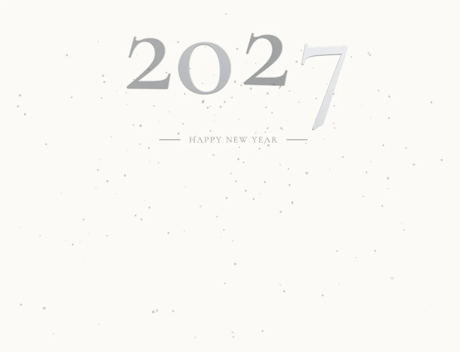 El año 2027 en plata, levantándose sobre el fondo hueso